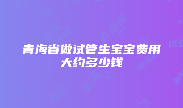 青海省做试管生宝宝费用大约多少钱