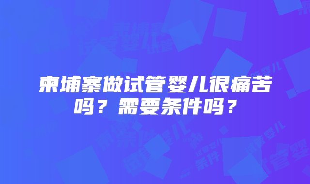 柬埔寨做试管婴儿很痛苦吗？需要条件吗？