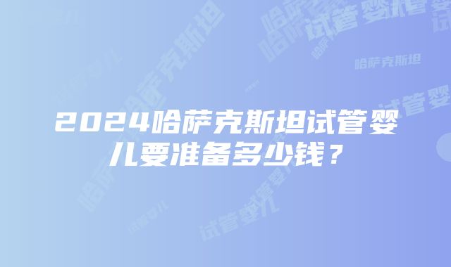 2024哈萨克斯坦试管婴儿要准备多少钱？