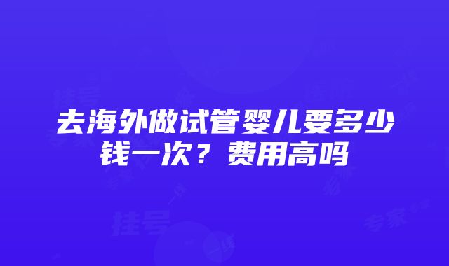 去海外做试管婴儿要多少钱一次？费用高吗