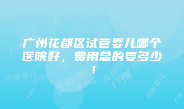 广州花都区试管婴儿哪个医院好，费用总的要多少！