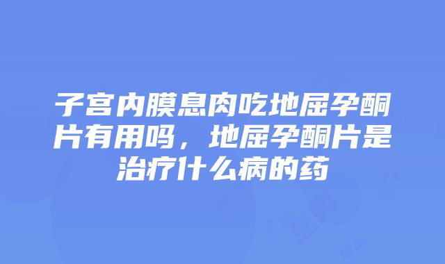 子宫内膜息肉吃地屈孕酮片有用吗，地屈孕酮片是治疗什么病的药