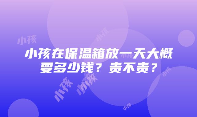 小孩在保温箱放一天大概要多少钱？贵不贵？