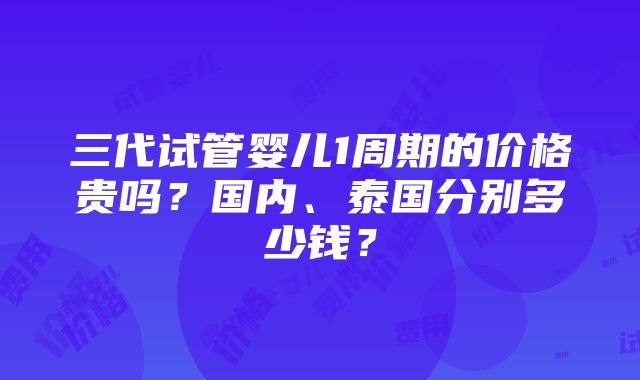 三代试管婴儿1周期的价格贵吗？国内、泰国分别多少钱？