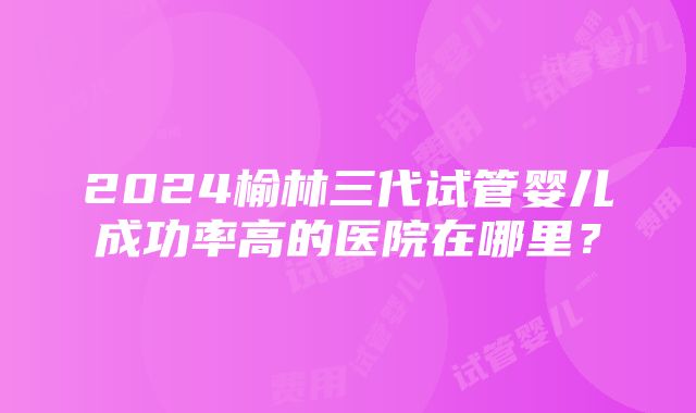 2024榆林三代试管婴儿成功率高的医院在哪里？