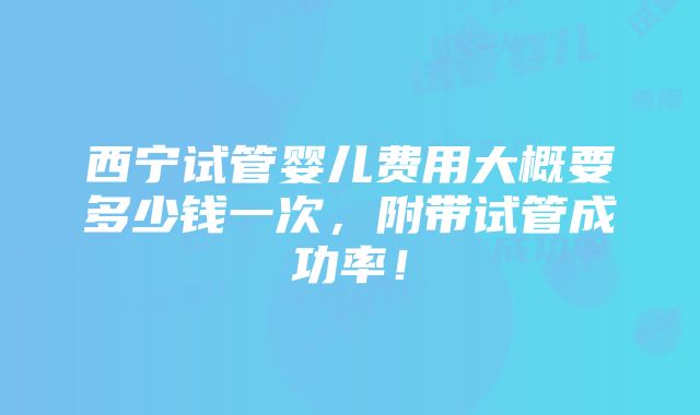 西宁试管婴儿费用大概要多少钱一次，附带试管成功率！