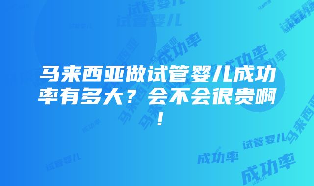 马来西亚做试管婴儿成功率有多大？会不会很贵啊！