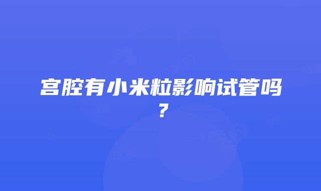 宫腔有小米粒影响试管吗？