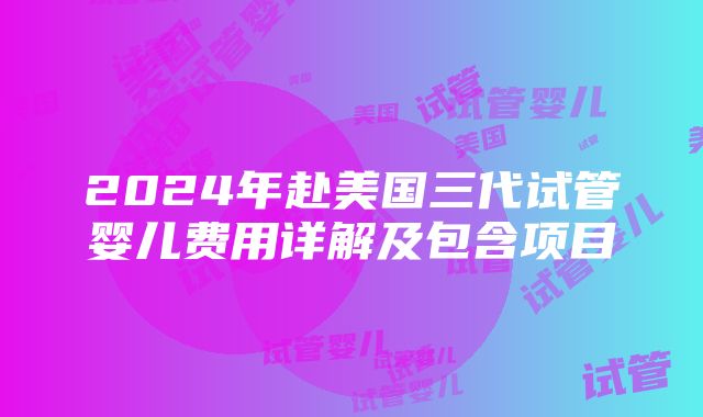 2024年赴美国三代试管婴儿费用详解及包含项目