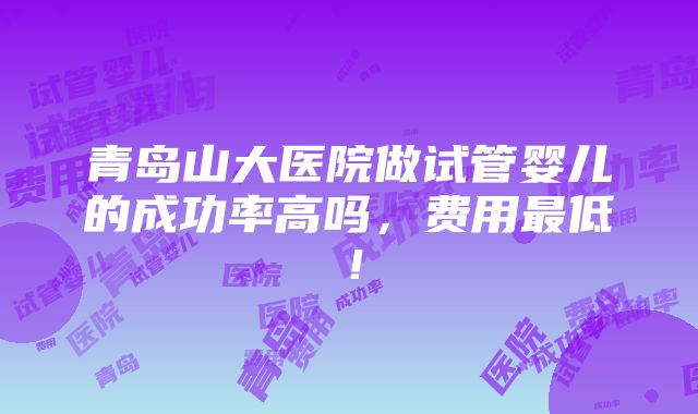 青岛山大医院做试管婴儿的成功率高吗，费用最低！