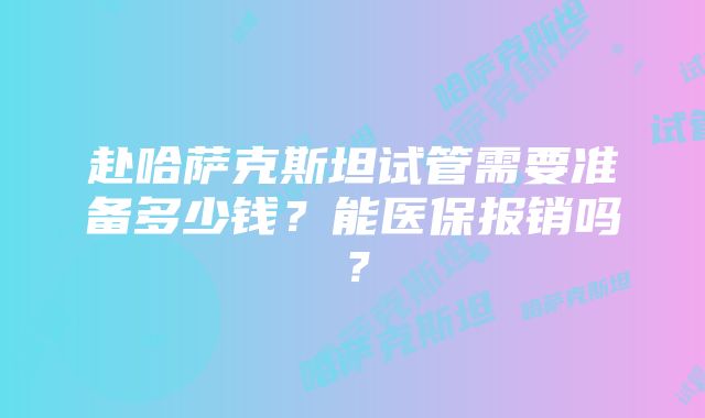 赴哈萨克斯坦试管需要准备多少钱？能医保报销吗？