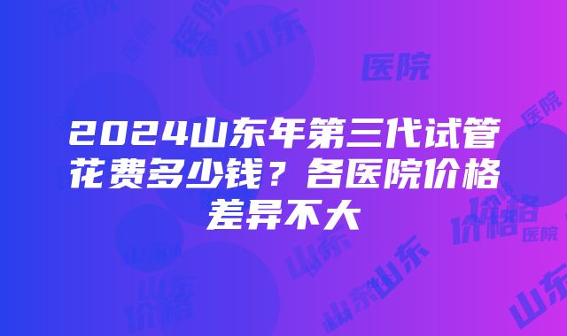 2024山东年第三代试管花费多少钱？各医院价格差异不大