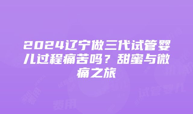 2024辽宁做三代试管婴儿过程痛苦吗？甜蜜与微痛之旅