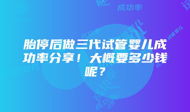 胎停后做三代试管婴儿成功率分享！大概要多少钱呢？