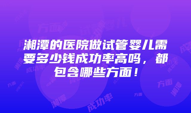 湘潭的医院做试管婴儿需要多少钱成功率高吗，都包含哪些方面！