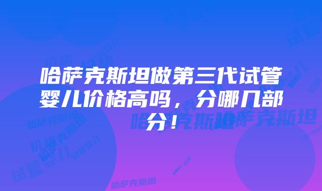 哈萨克斯坦做第三代试管婴儿价格高吗，分哪几部分！