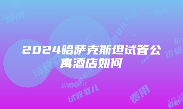 2024哈萨克斯坦试管公寓酒店如何