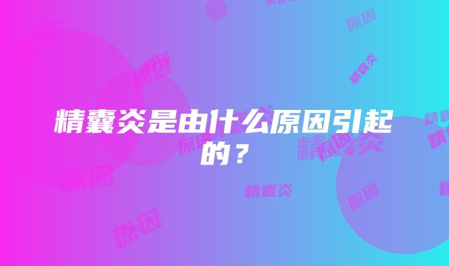 精囊炎是由什么原因引起的？