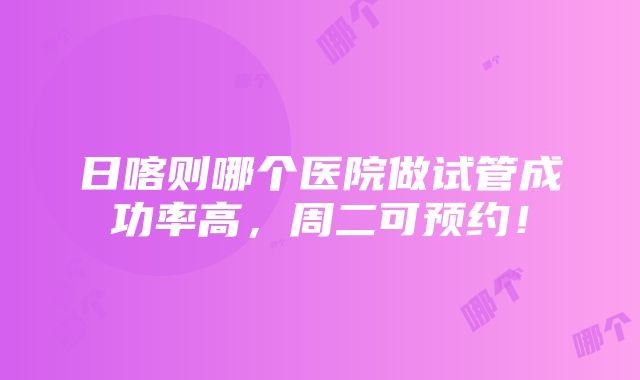 日喀则哪个医院做试管成功率高，周二可预约！