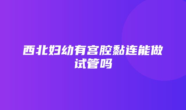 西北妇幼有宫腔黏连能做试管吗