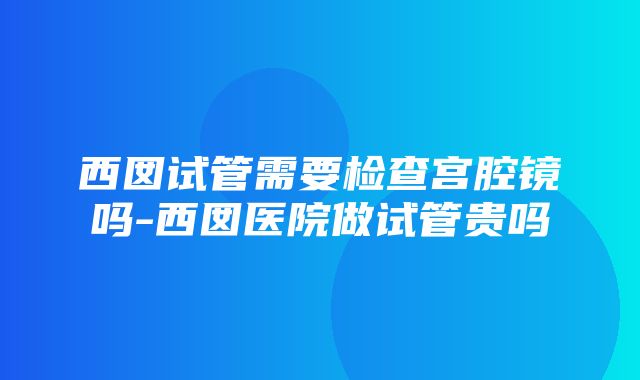 西囡试管需要检查宫腔镜吗-西囡医院做试管贵吗