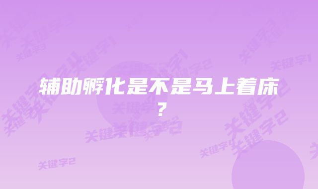 辅助孵化是不是马上着床？