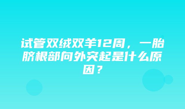 试管双绒双羊12周，一胎脐根部向外突起是什么原因？