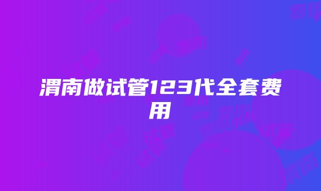 渭南做试管123代全套费用