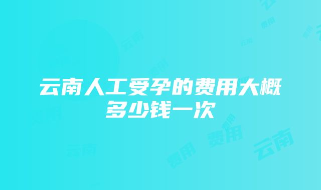 云南人工受孕的费用大概多少钱一次