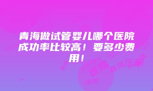 青海做试管婴儿哪个医院成功率比较高！要多少费用！