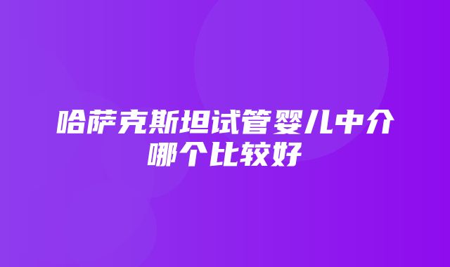 哈萨克斯坦试管婴儿中介哪个比较好