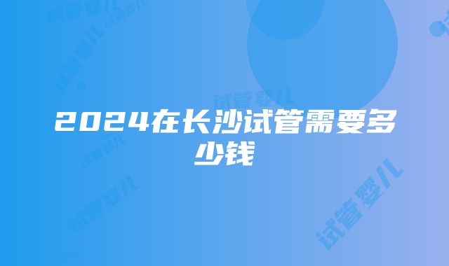 2024在长沙试管需要多少钱