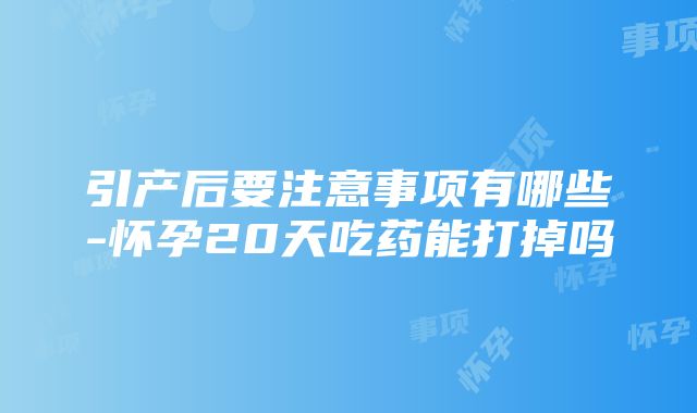 引产后要注意事项有哪些-怀孕20天吃药能打掉吗