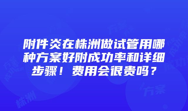 附件炎在株洲做试管用哪种方案好附成功率和详细步骤！费用会很贵吗？