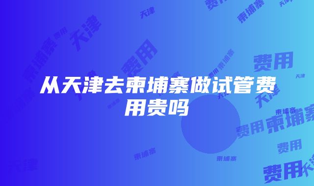 从天津去柬埔寨做试管费用贵吗