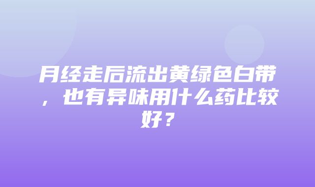 月经走后流出黄绿色白带，也有异味用什么药比较好？