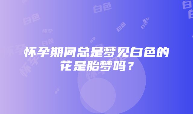 怀孕期间总是梦见白色的花是胎梦吗？