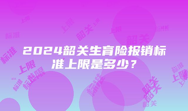 2024韶关生育险报销标准上限是多少？