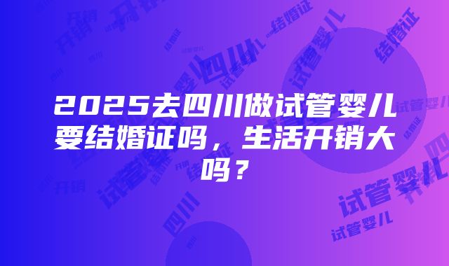 2025去四川做试管婴儿要结婚证吗，生活开销大吗？