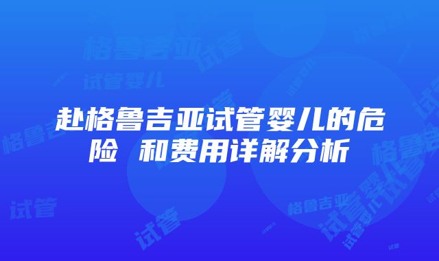 赴格鲁吉亚试管婴儿的危险 和费用详解分析