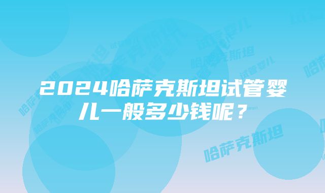 2024哈萨克斯坦试管婴儿一般多少钱呢？