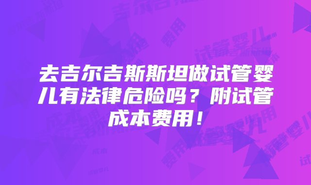 去吉尔吉斯斯坦做试管婴儿有法律危险吗？附试管成本费用！