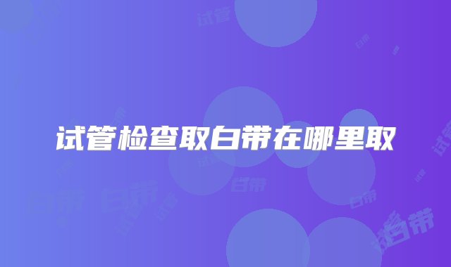 试管检查取白带在哪里取