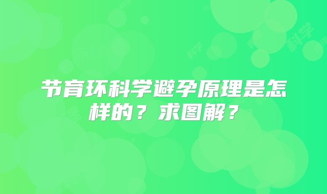 节育环科学避孕原理是怎样的？求图解？