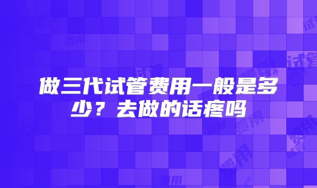 做三代试管费用一般是多少？去做的话疼吗