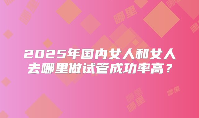 2025年国内女人和女人去哪里做试管成功率高？