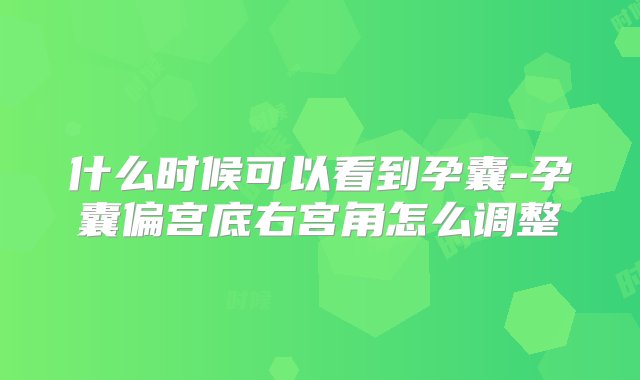 什么时候可以看到孕囊-孕囊偏宫底右宫角怎么调整