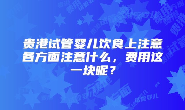 贵港试管婴儿饮食上注意各方面注意什么，费用这一块呢？