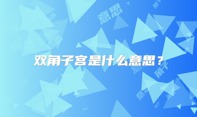 双角子宫是什么意思？